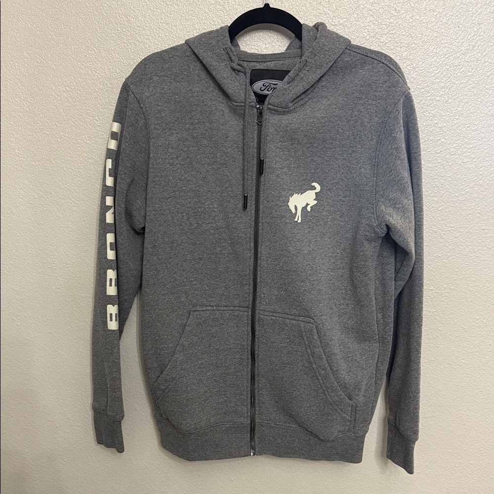 Ford Gray Hoodie with Bronco Design
